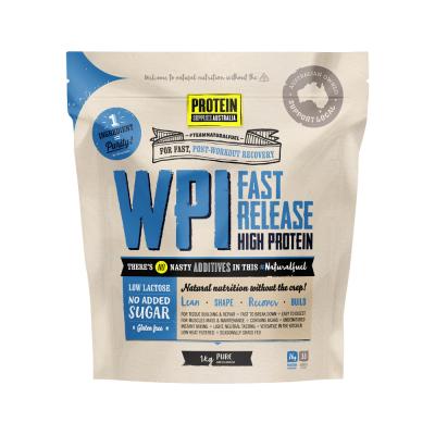 Protein Supplies Australia Protein WPI (Fast Release High Protein) Pure 1kg